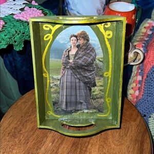 Outlander Green and Gold wood trinket tray